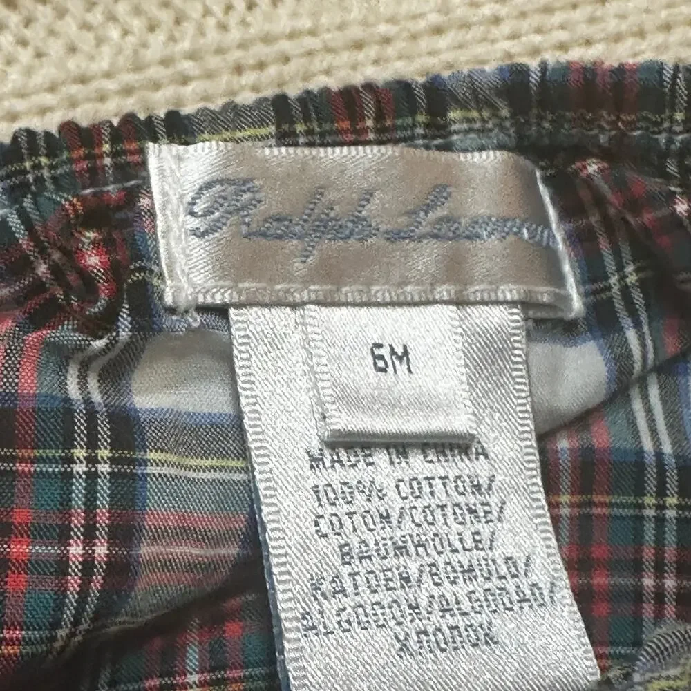 Ralph Lauren Plaid Wrap Dress sz 6 m
